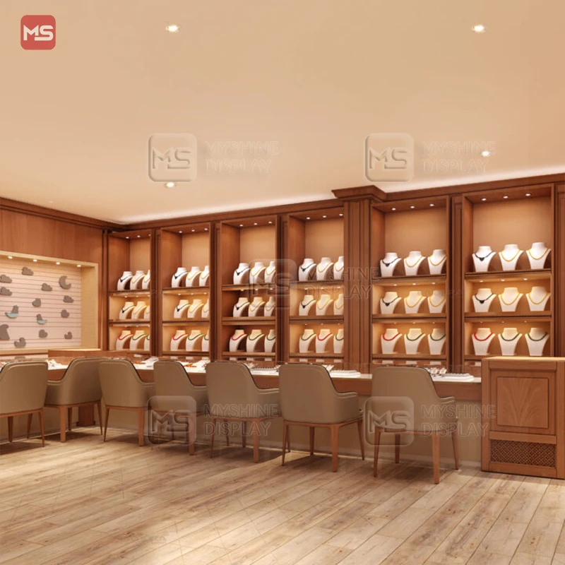 Fashion Modern Jewellery Store Glass Display Showcase and Cabinets Full Vision Jewelry Kiosk for Shopping Mall