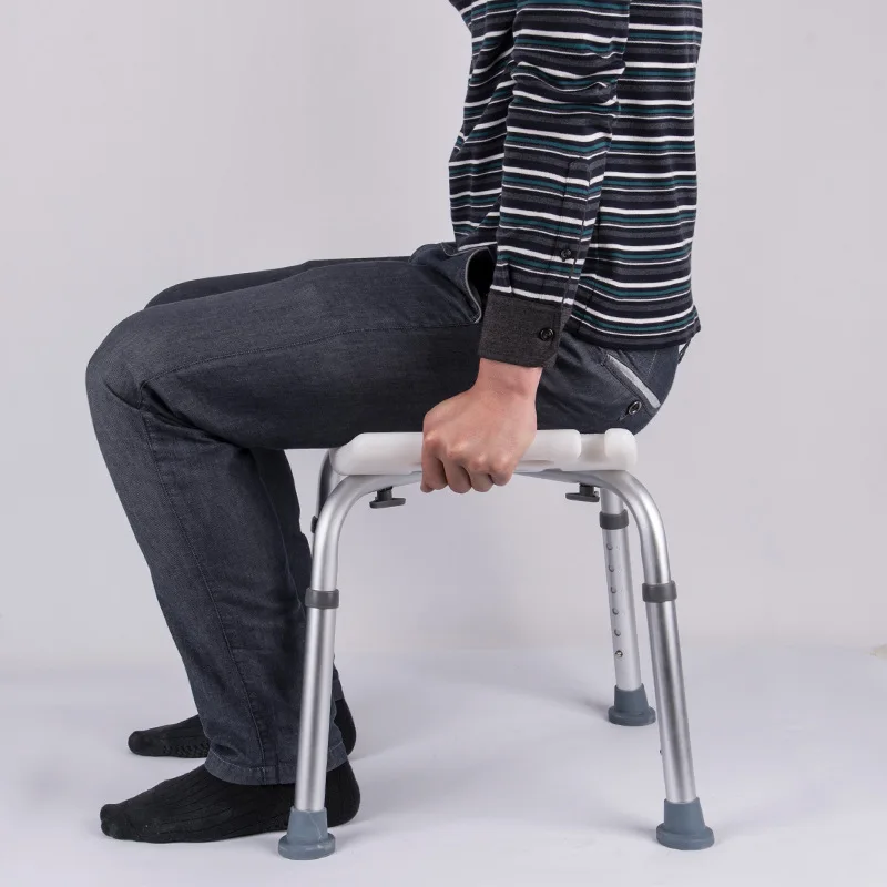 light weight aluminum alloy shower chair bathroom safety chair seat