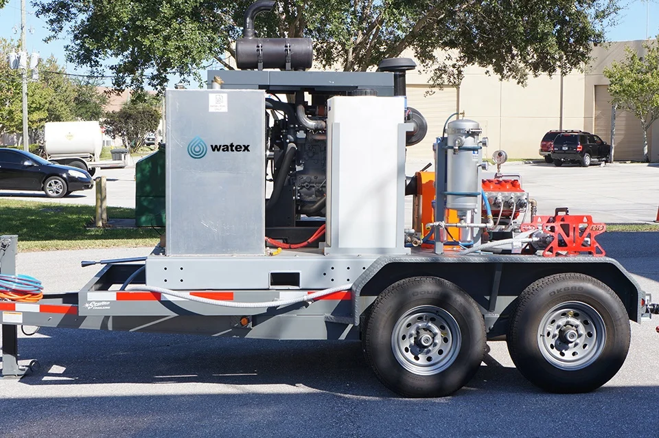 drain cleaning machine sewer jetting equipment hydro jetter system with ultra high pressure water UHP to clean