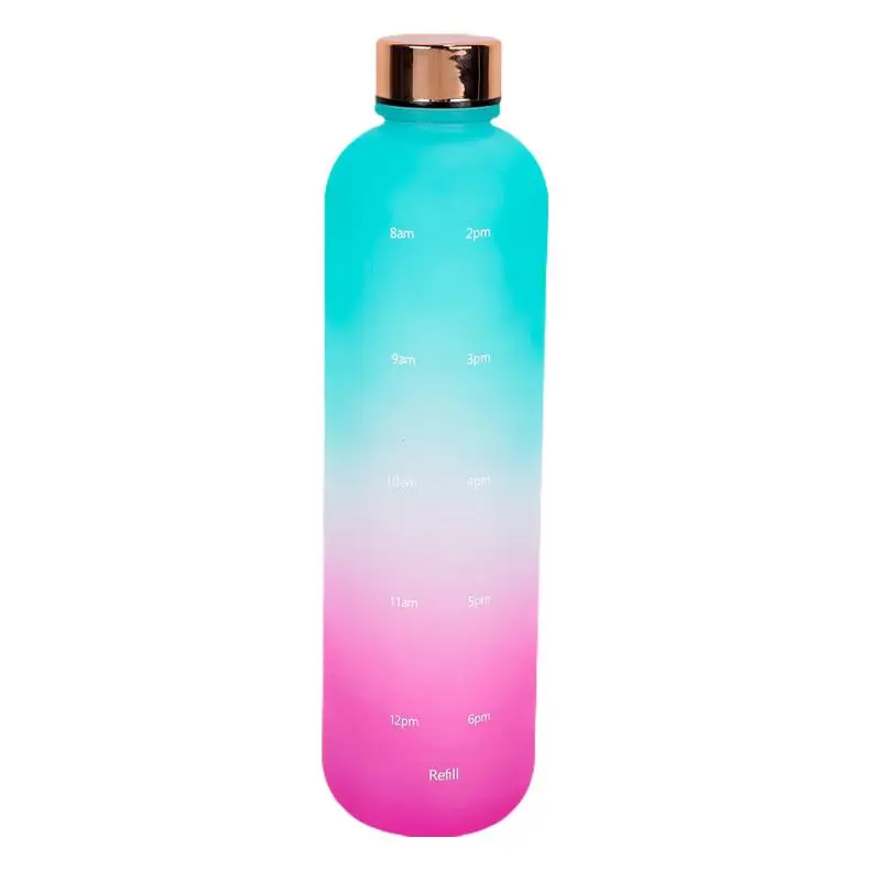 High Quality 1 Liter Leak Proof Frosted Glass Water Bottle For Office Or Gym-BPA Free