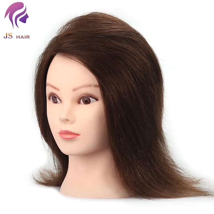 Junshang Professional Cosmetology Hairdressing Mannequin Manican Head 100% Human Hair Doll Model for Sale