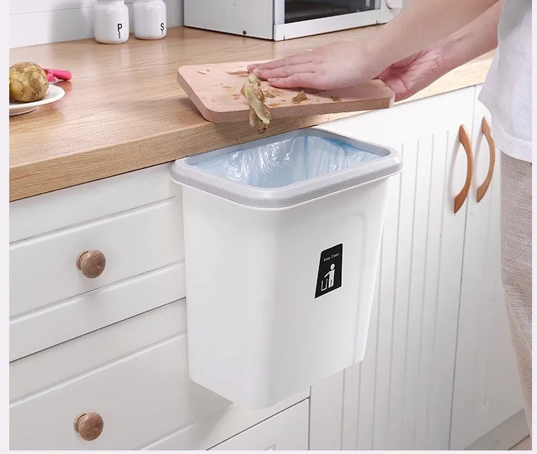 Household Wall Mount Kitchen Trash Can Cabinet Hips Waste Bin
