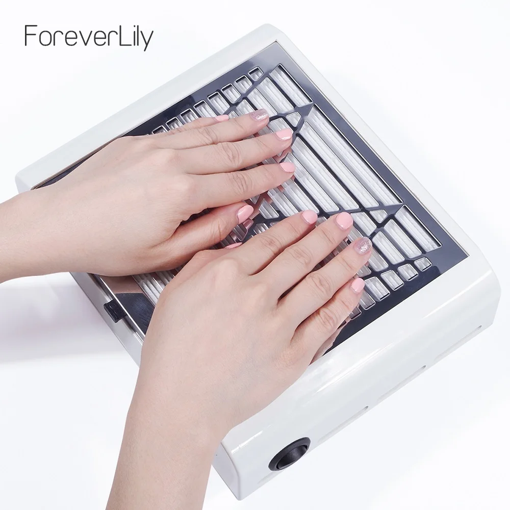 40W Nail Dust Collector Vacuum Cleaner Strong Power Nail Dust Suction Manicure Device Professional Nail UV Gel Polishing Machine