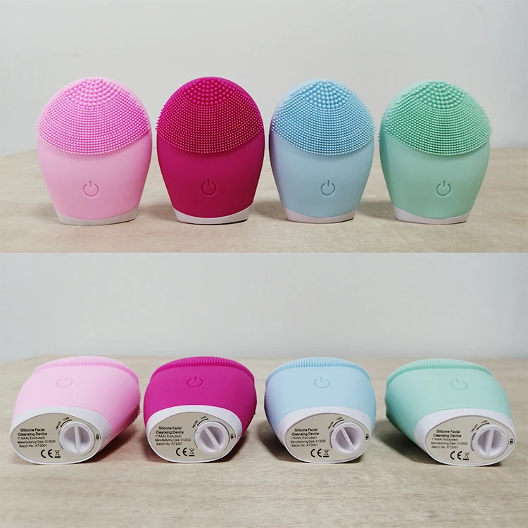 Guangdong face massage beauty machine silicone vibrating facial cleansing brush