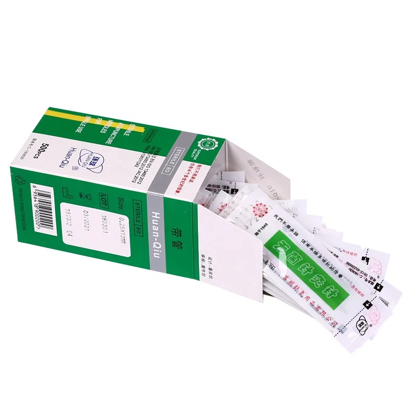 Huanqiu Brand Traditional Chinese Medicine Disposable Sterile Dry Needling Acupuncture Needles Chinese Needles 500pcs