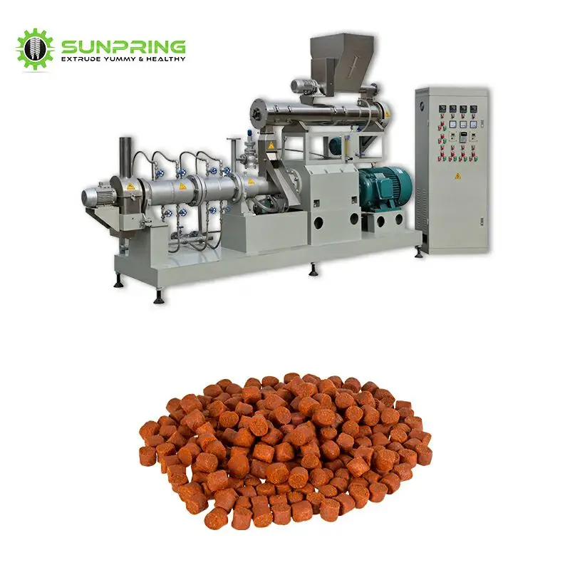 Aquarium equipment fish food processing machine twin screw fish food extruder  floating feed pellet making machine