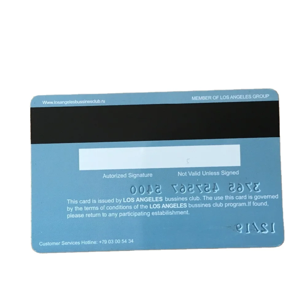 High Quality Offset Printing 2750Oe HiCo 3 tracks Magnetic Stripe PVC Card