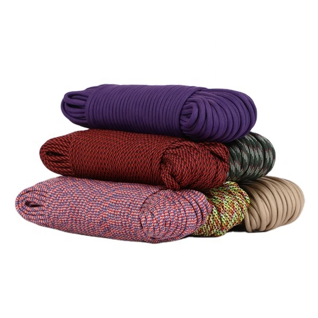 
Wholesale 3mm 4mm 5mm 6mm Outdoor Parachute Cord 7 Strands Core Nylon Lanyard 550 Paracord Rope 