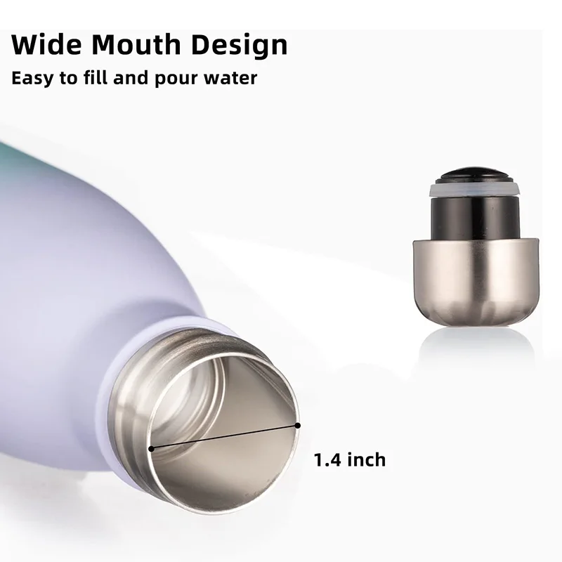 XDH719 Customizable Logo Metal Stainless Steel Water Bottle Design Printed Brand Promotion Gift Custom 500ml Sport Water Bottle