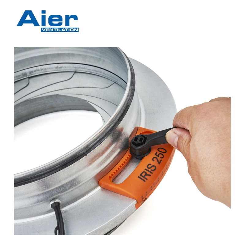 Wholesale Customized Adjustable Iris Damper air volume control damper for round duct
