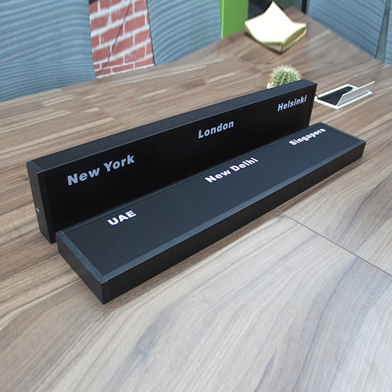 CHEETIE CP034 Wall Mounted LED World Clock Window Software Update City Time Digital Time Zone World Clock