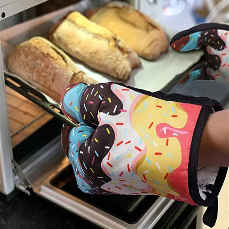 
Factory Customize Silicone Cotton Kitchen Grill Gloves Heat Resistant 
