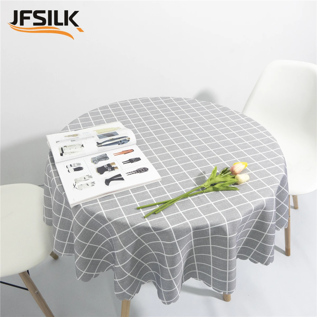 color on table cloth Waterproof round tablecloth with plaid tablecloth  table cloth textile nappe de table ronde