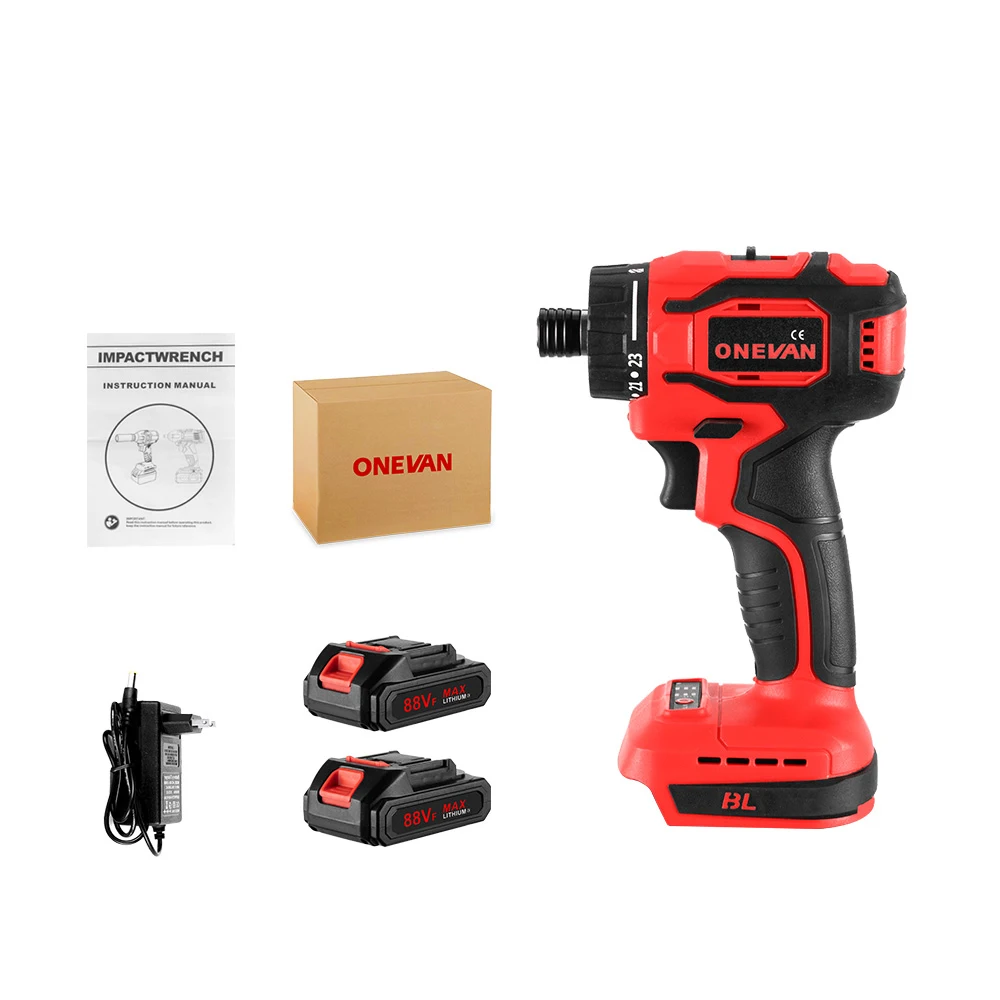 ONEVAN 280NM 23+1 Torque Brushless Electric Screwdriver Cordless Drill Rechargeable Mini Power Driver Tools For Makita Battery