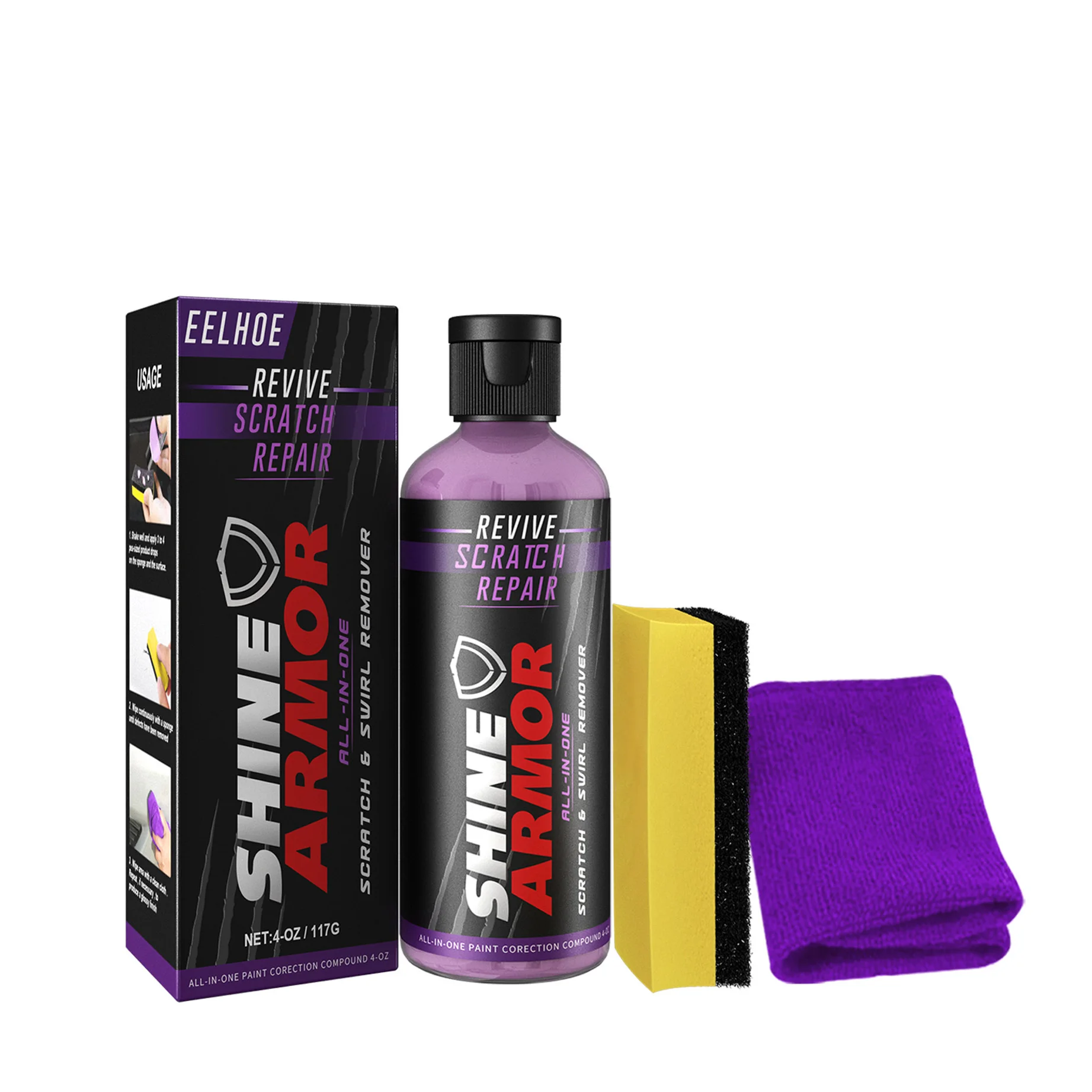 Hot Selling EELHOE All-In-One Auto Scratch Repair Kit Eco-Friendly Liquid Shiny Polish Restore for Cars