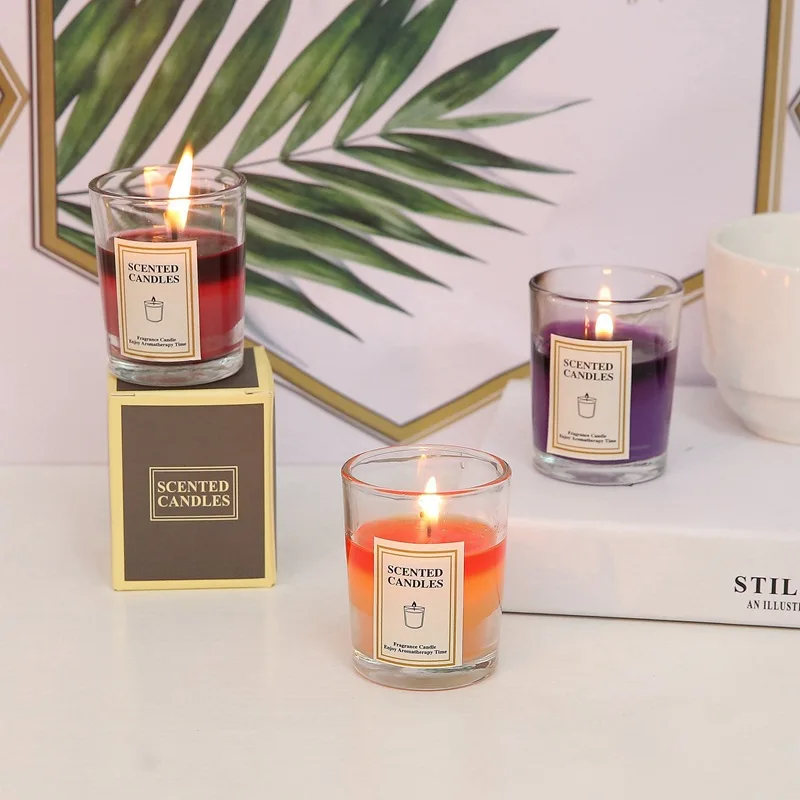 Wholesale High Quality Soy Aroma Gift Set Scented Candle In Glass Jar