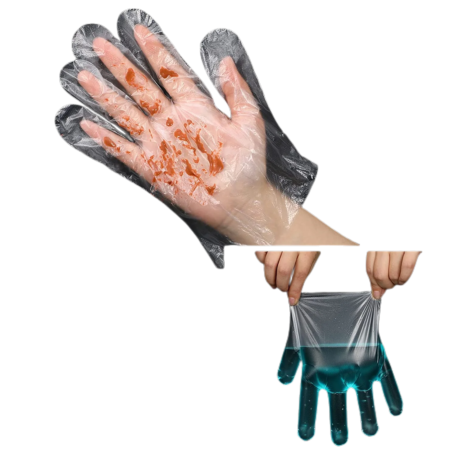 Summer Hot Models folded single use Examination PE Gloves Plastic Gloves Powder Free for Veterinary