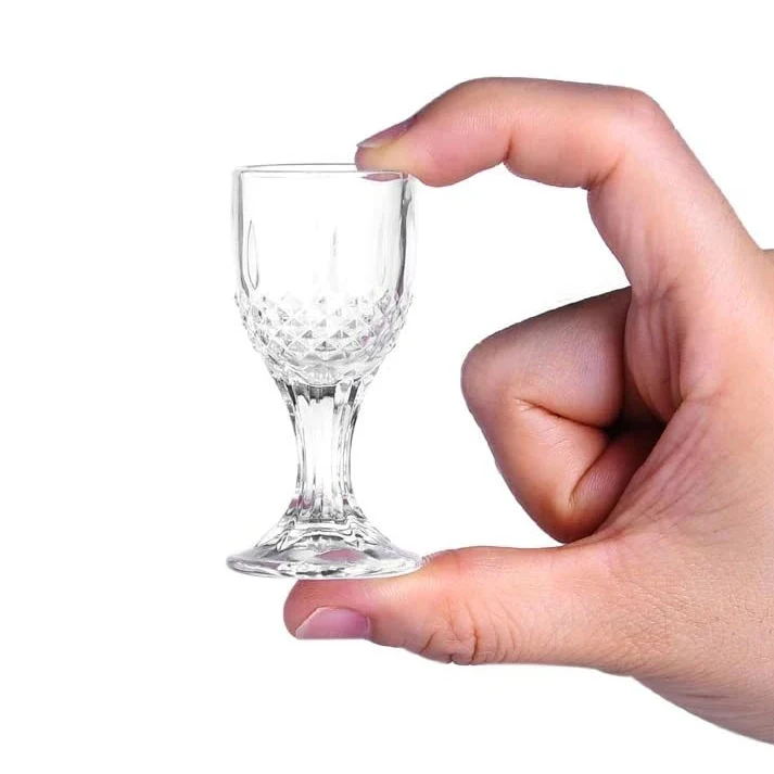 15ml/0.5oz tall thick long stem goblet shot glass with stem shot glasses
