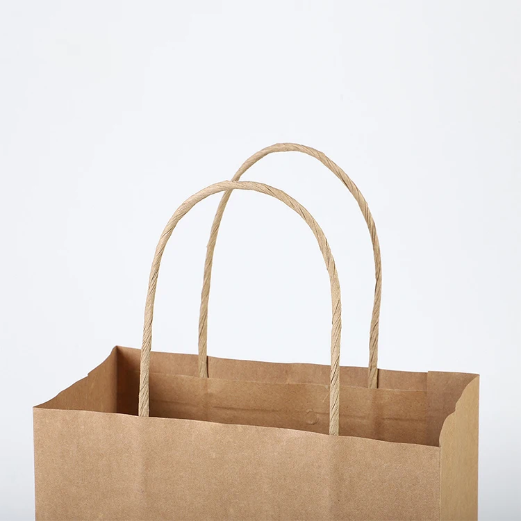 
flower cute beach carry protective handle mini kraft paper bag 