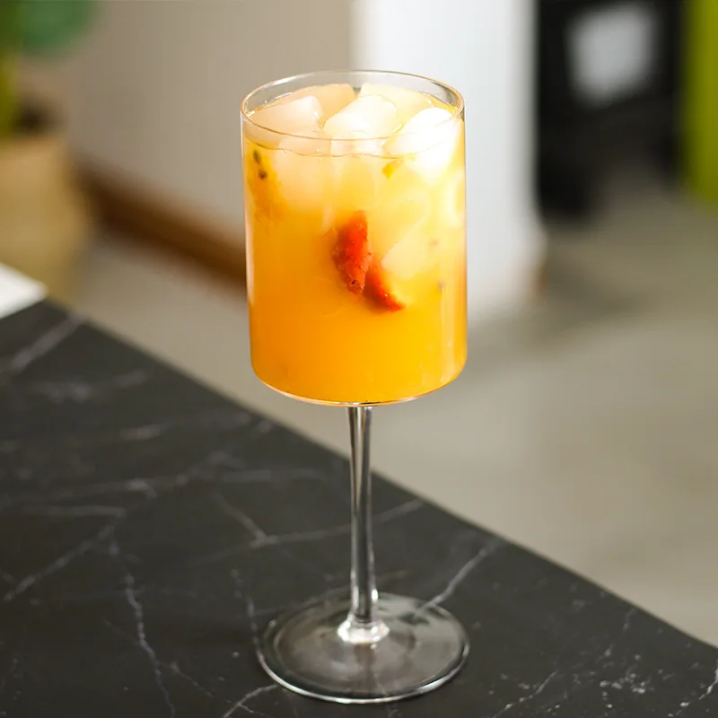 450ml Creative Square Straight Tube Crystal Wine Glass Couple Gift Red Wine Glass Set