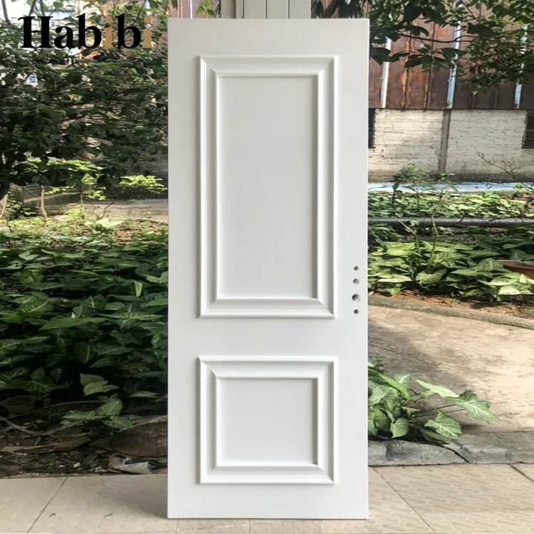 Prettywood American Traditional 2 Panel White Painting Prehung Solid Interior Room Door