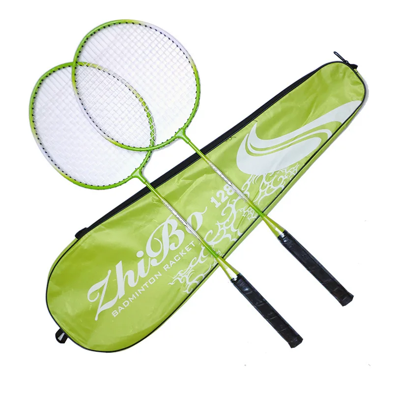 Wholesale 2 sets of alloy feather racket popular offensive badminton rackets