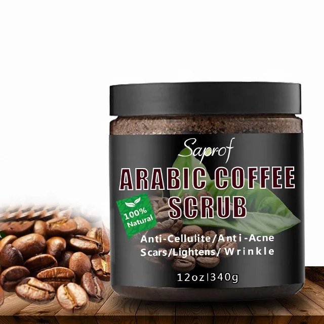 Body Scrub Exfoliating Anti Cellulite and Stretch Mark Treatment Organic Saprof Arabica Coffee Scrub 8.8oz