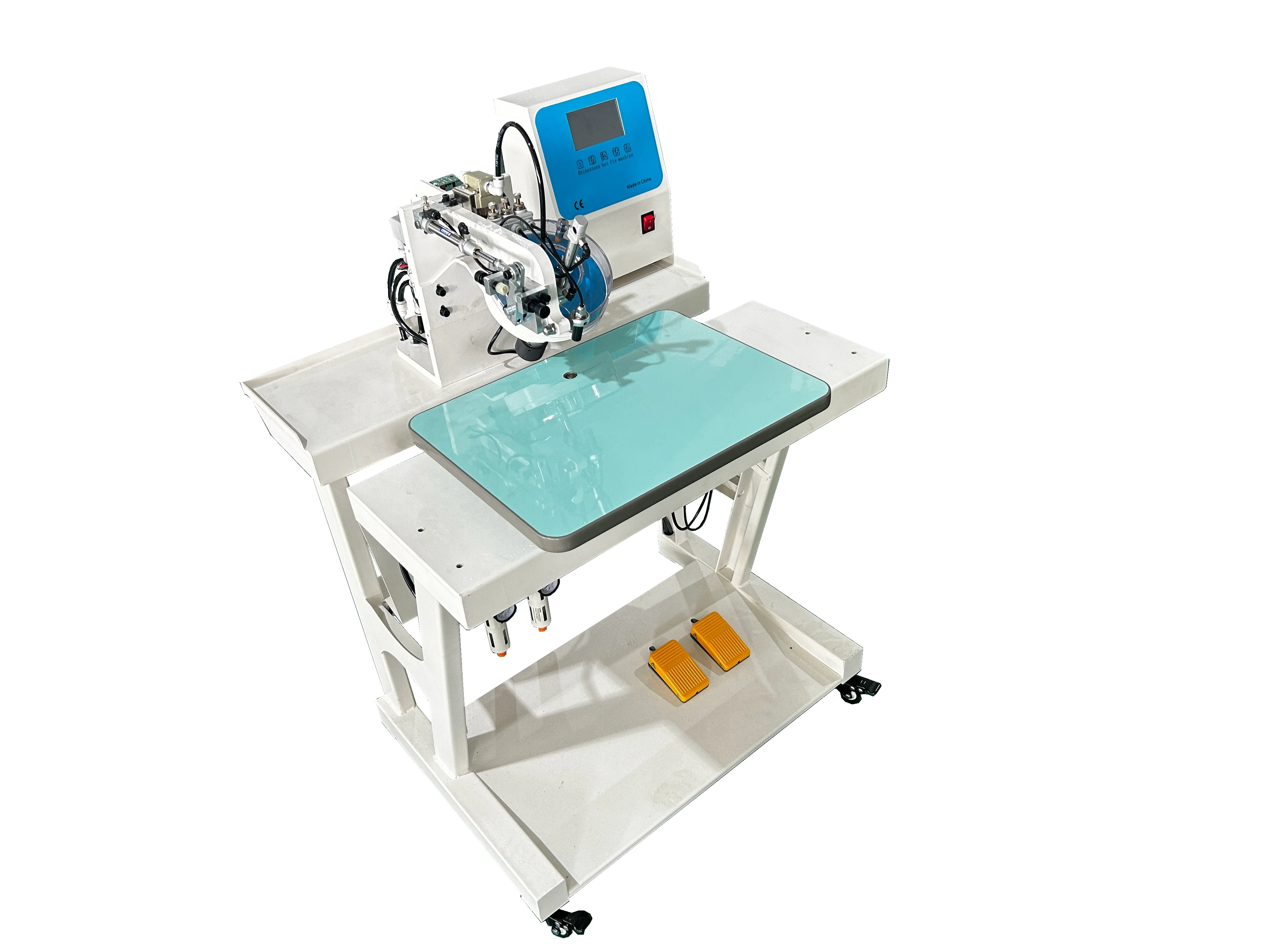 High speed single disc rhinestone setting machine hot fix applicator automatic rhinestone machine for  T shirt