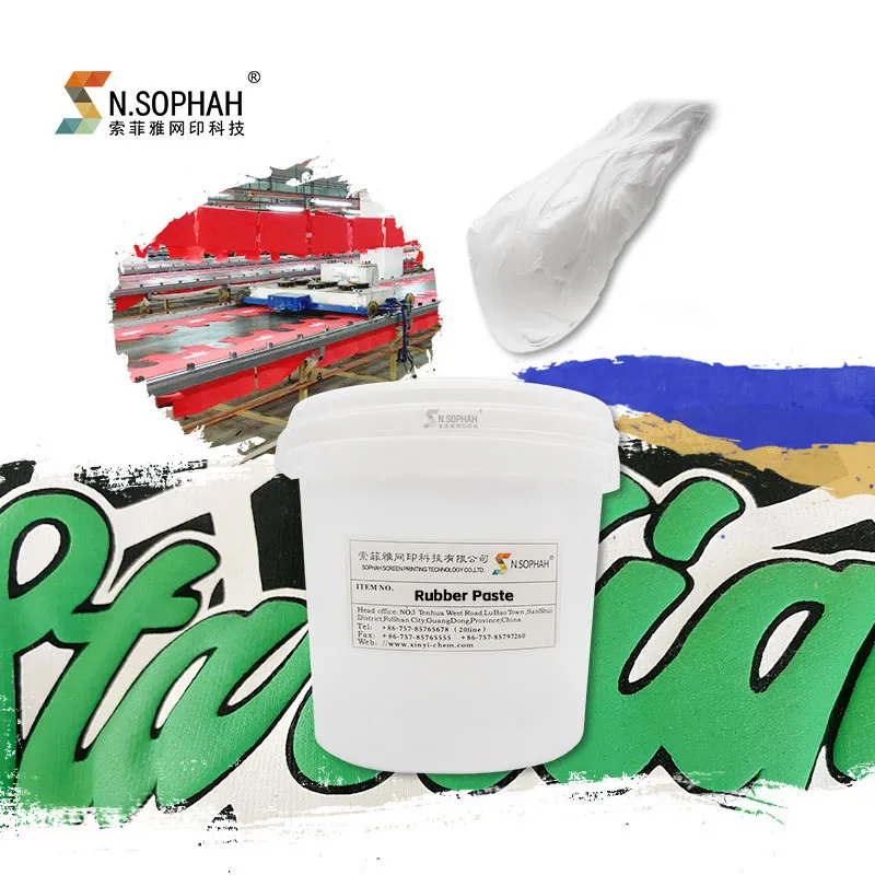 Текстильная резиновая паста на водной основе для печати на футболках