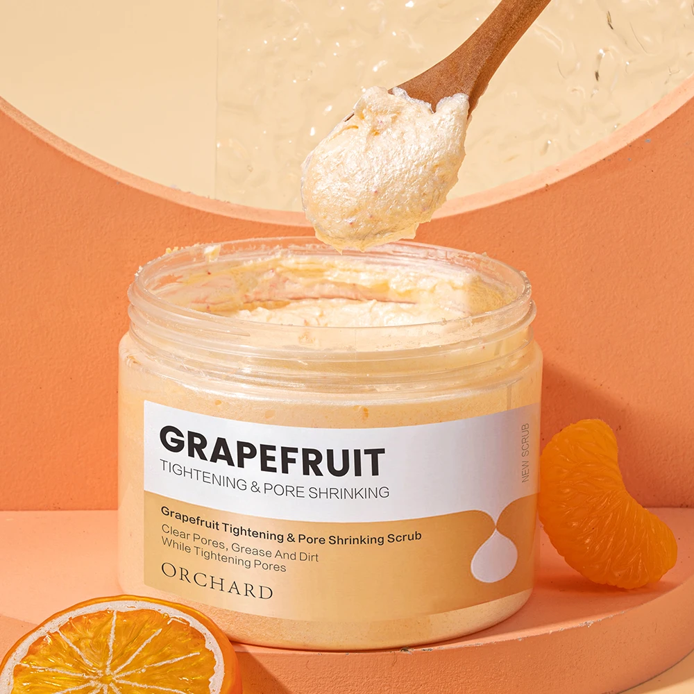 Daily Body Care Skin Fruit Sugar Exfoliating Scrub Body Scrub,Grapefruit Tightening & Pore Shrinking Scrub For Women
