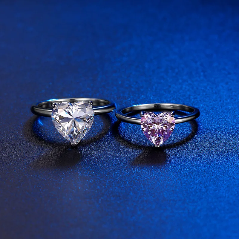 Мужское кольцо из 925 серебра 2CT VVS D Moissanite