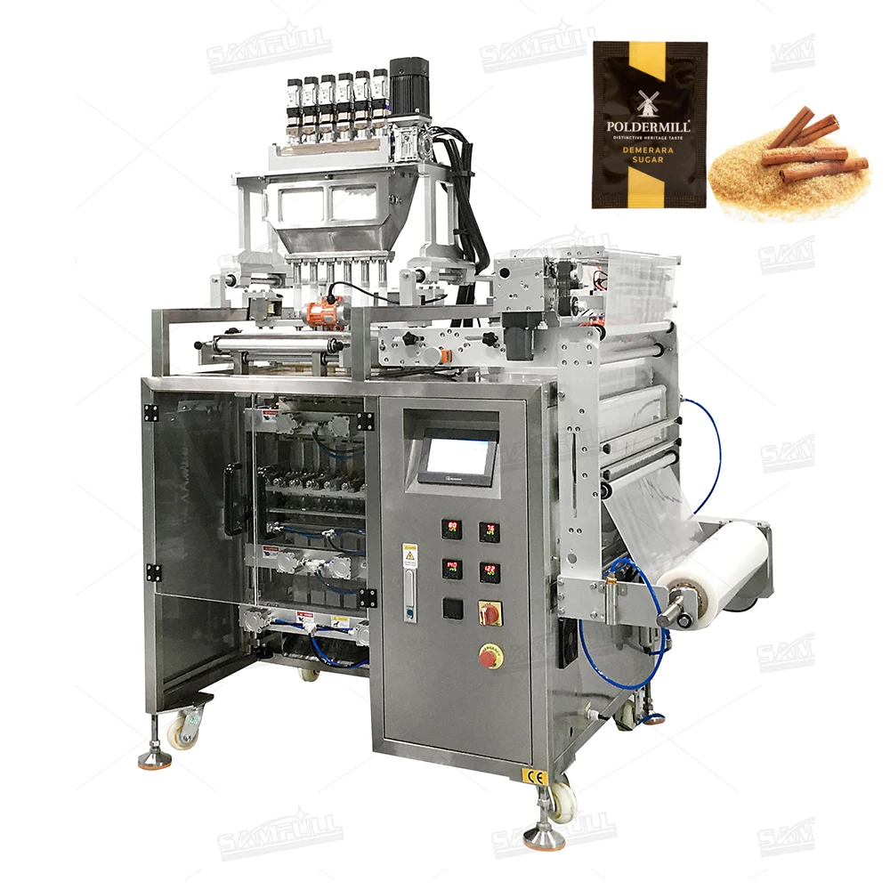 Automatic four sides seal sachet packing machine whey powder packing machine sugar multiline powder packing machine