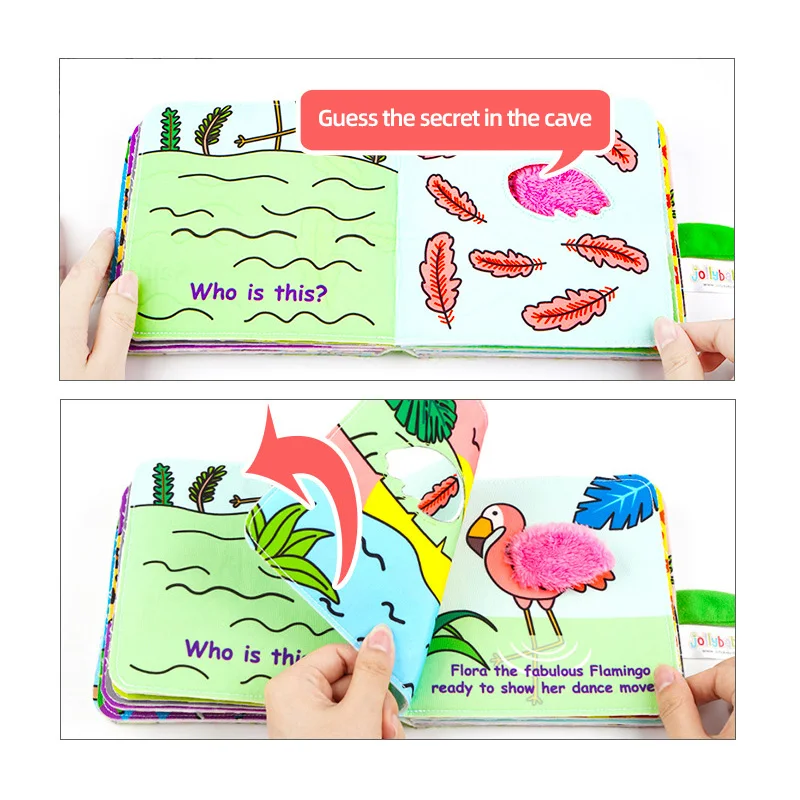 SEEJOYOU Wholesale OEM Early Learning Kids Felt Quiet Book Toy Sensory 3D Fabric  Fun Playing Busy Book