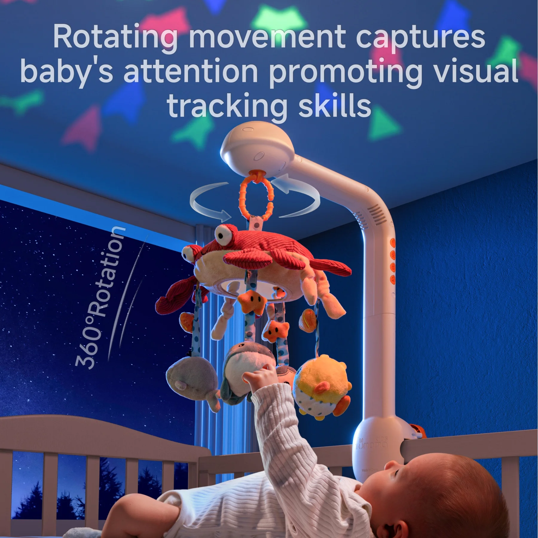 Tumama Kids Baby Music Crib Mobile Cot Mobiles Hanging Bed Bell Baby Toys Kids Musical Baby Crib Mobile For Infants