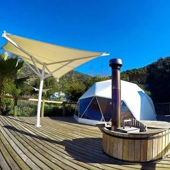 Guangzhou Jieol Outdoor Hotel Tent Event Tent Dome Frame Geo Luxury Dome Tent 5m Diameter For Camping Resort