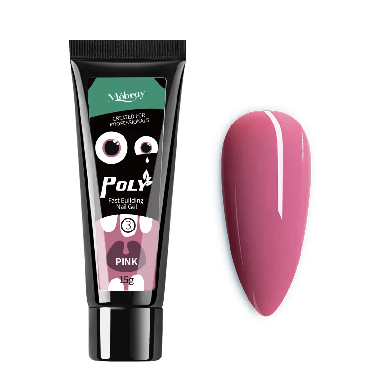 Mobray Wholesale 15g Gel Polish Quick Building for Nails Uv Glues 200 Colors Extensions Nail Poly Gels