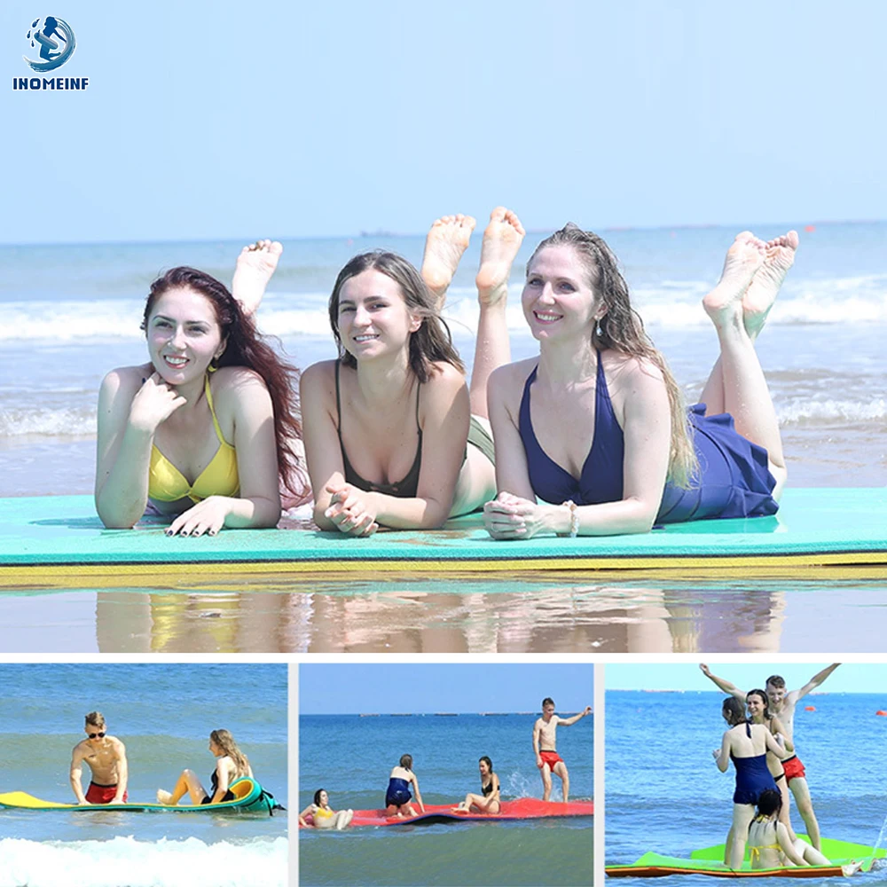 550*180*33cm Large PVC inflatable floating mat cheap swimming foam float mat walk on water floating mats for outdoor playing