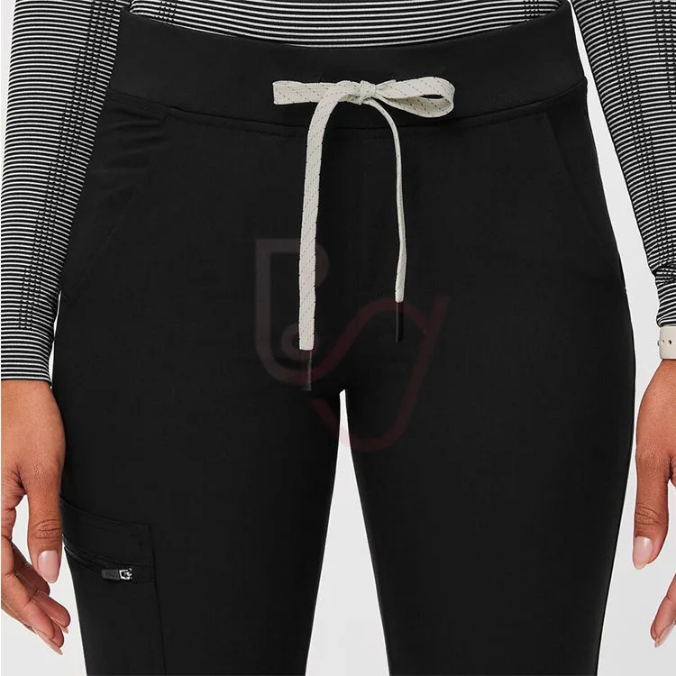 Customized Casual Trousers Hospital Uniforms  Women Scrub Pant High Waisted Jogger Scrub Pants