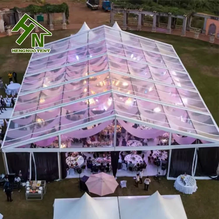 Clear Roof Sale Chinese Party Marquee Luxury Transparent Wedding Reception Marriage Ceremony Trade Show Exhibition Banquet Tent