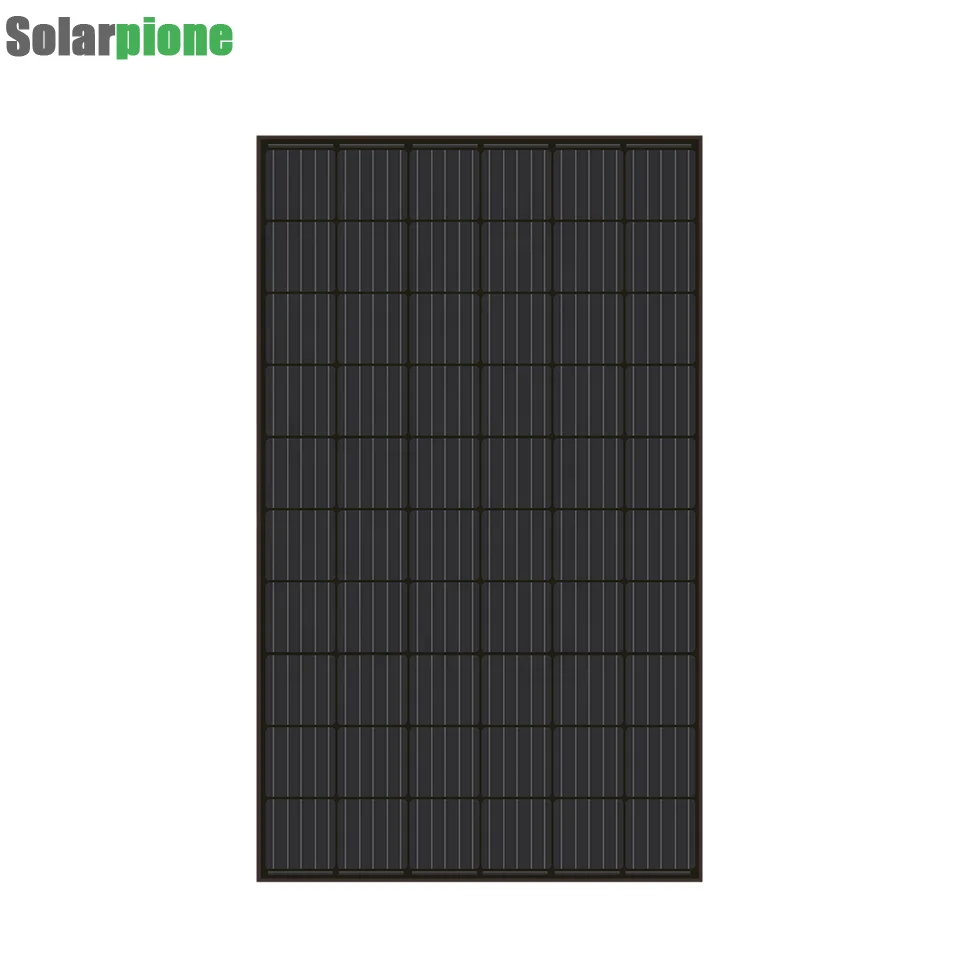Solarpione 182mm 400w 108 Half cells 385w 390w 410w  ALL BLACK high efficiency solar panels for home mini solar energy storage