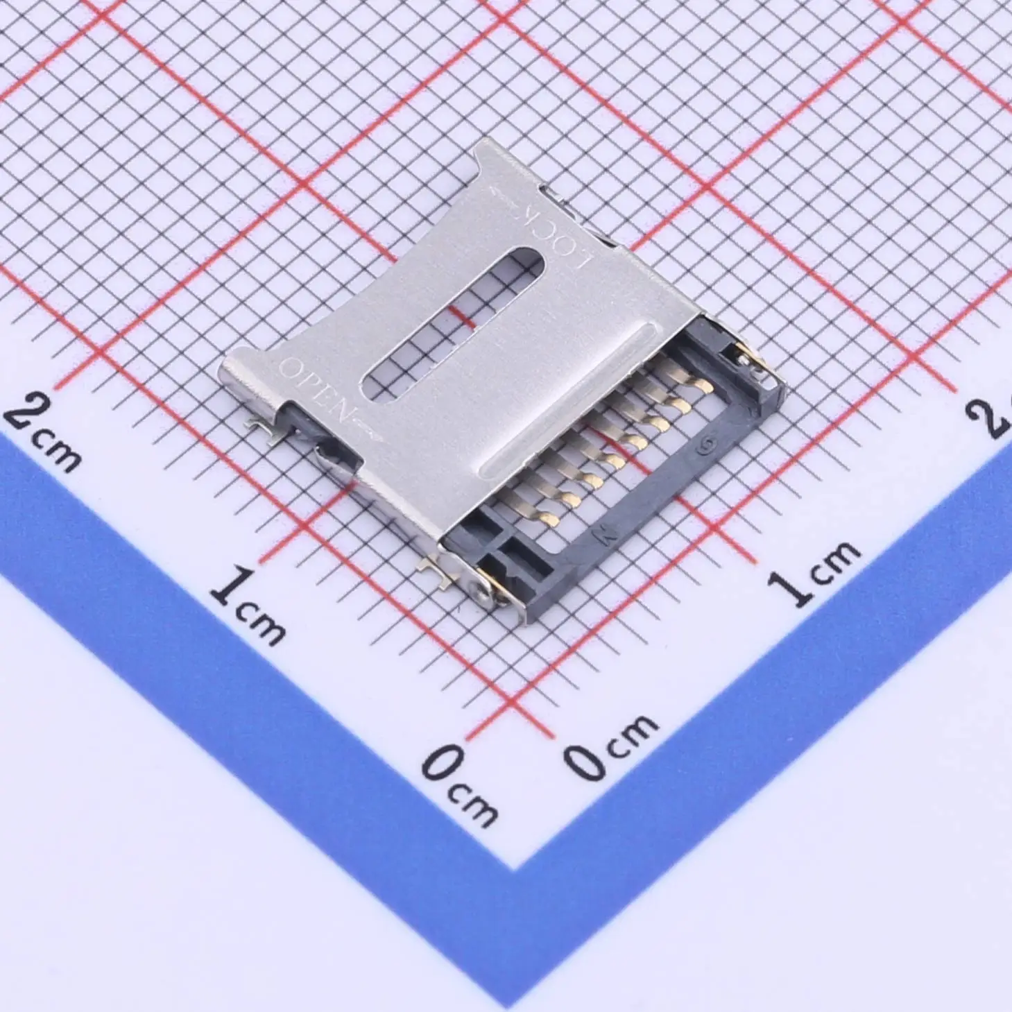 Kinghelm KH-TF08-H1.5 8 pin TF Card holder1.5MM height TF Card Socket flip-up Micro SD TF Memory Card Connector