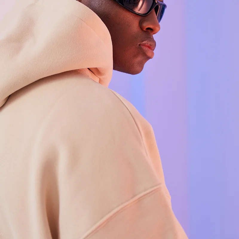 Factory Wholesale Heavyweight Oversized Fleece Hooded Sweater Loose Plush Thickened Fashion men hoodie