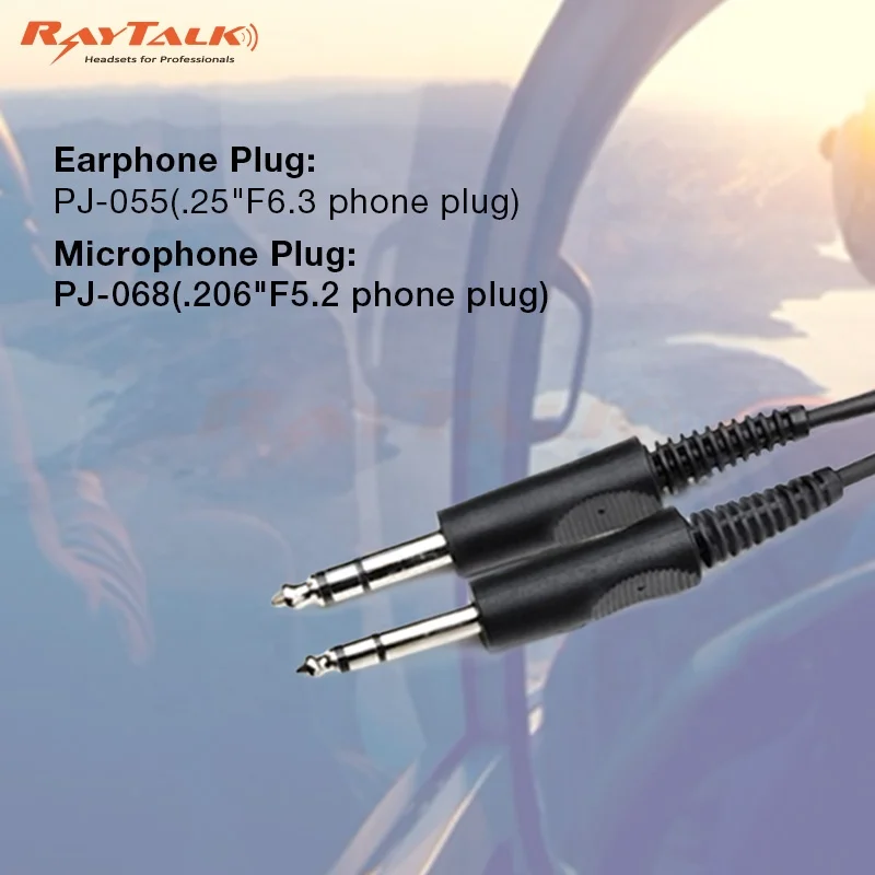 GA use dual plugs noise canceling aviation headset for pilot