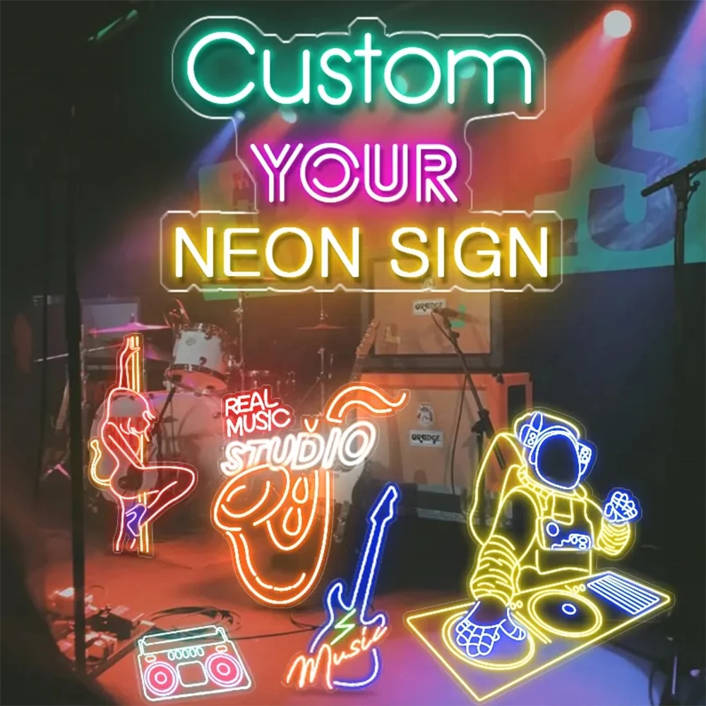 Free Design Custom LED Illuminated Sign Dropshipping Name Logo Neon for Bedroom Birthday Party Home with Free Drop Shipping