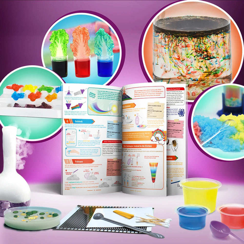 Contains 80+ Experiments Super Science Stem Toy Science Kit for Kids Chemistry Teaching Equipment In Class