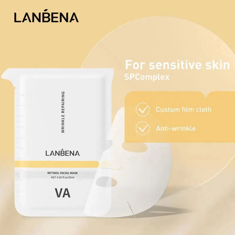 New Arrivals Retinol Wrinkle Repairing Smoothing Facial Mask for Sensitive Skin