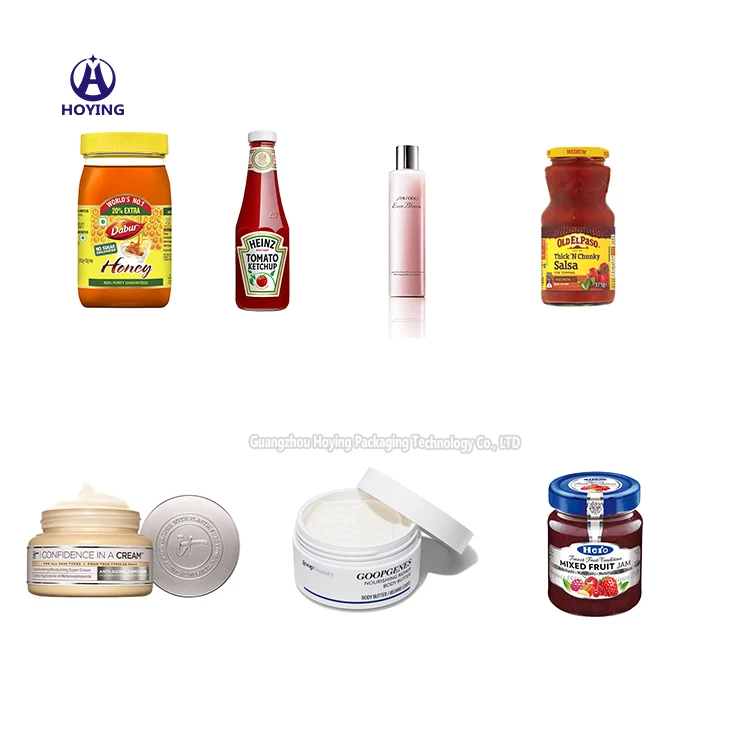 HOYING supply one nozzle single head automatic high speed 20-40 bpm sauce jam mayonnaise jam lotion cream bottle filling machine