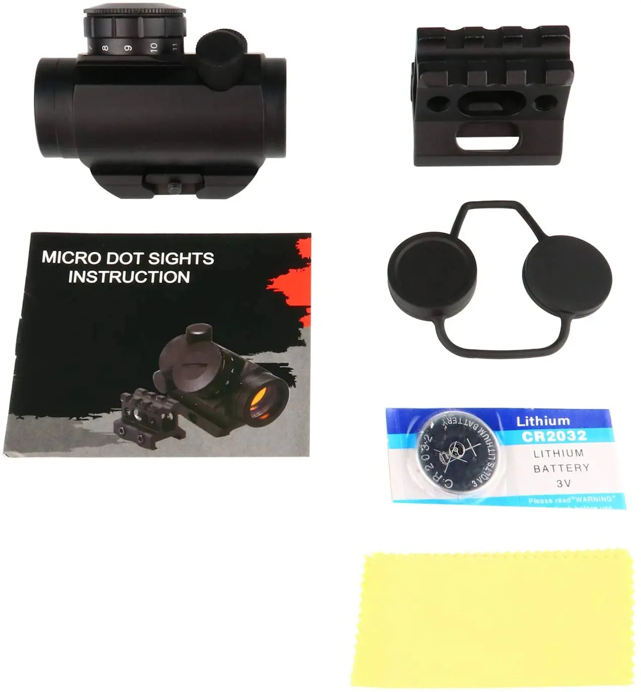 Beileshi Air Gun Tactical Red Dot Sight 4 MOA 1X25 Compact Red Dot Gun Sight Rifle Scope
