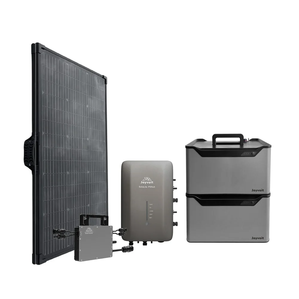 All-in-One Balcony Solar Solution Smart Micro Inverter system Compact Solar Power Station with stackable LiFePO4 battery