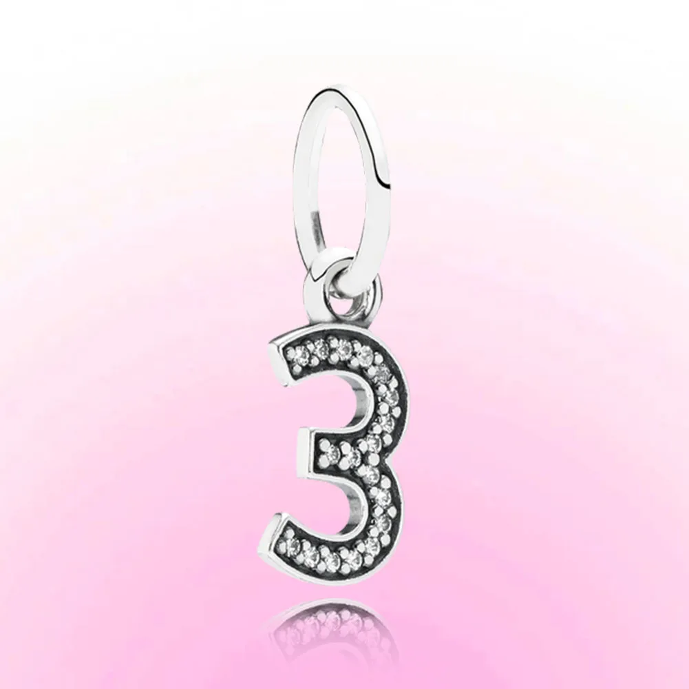 Factory Directly Selling Metal Inlay Diamond Crystal Arab 0-9 Arabic Number Charm DIY Letter Pendant Charms for jewelry making